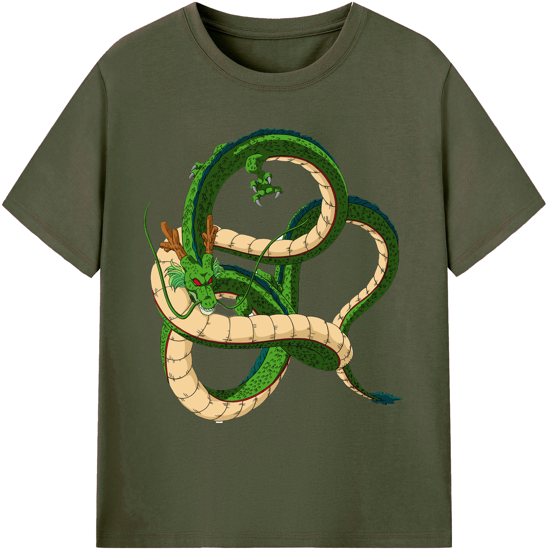 （画像用） ドラゴンボール 神龍 シェンロン DRAGON BALL Shenron 綿100％ メンズ半袖Tシャツ｜肌触りやわらか＆通気性